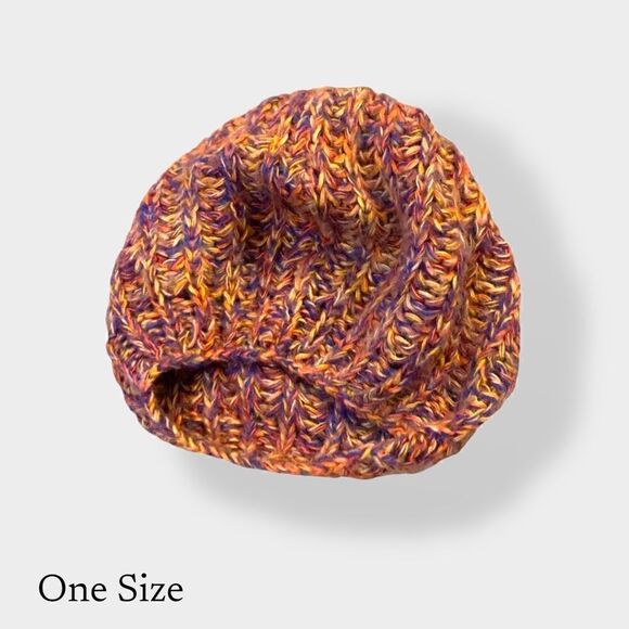 𝅺SLOUCHY lightweight knitted beanie warm colors summer/fall cool girl vibe - Picture 1 of 6